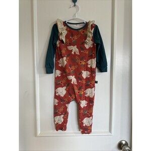 Rags To Riches 18-24 Months Ruffle Dove Romper Limited Edition Baby